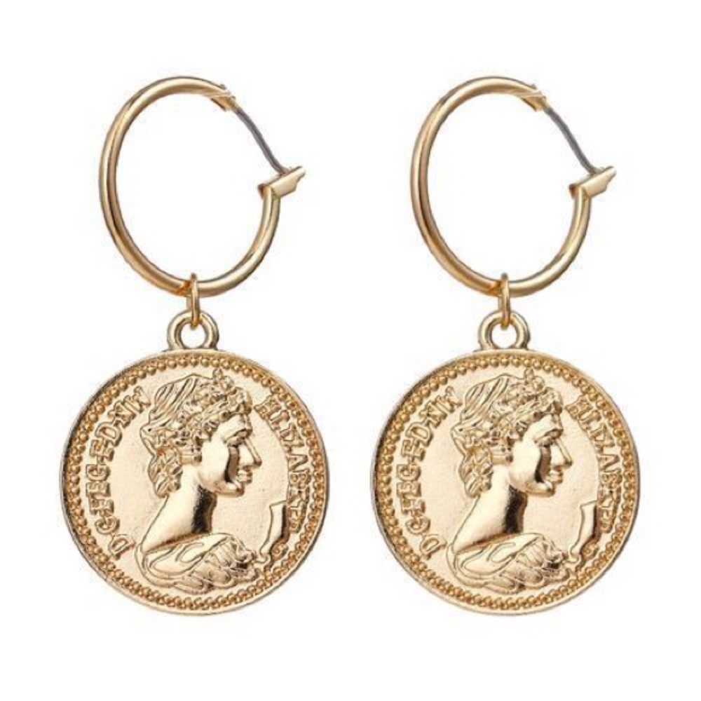 Vintage Coins Dangle Earrings